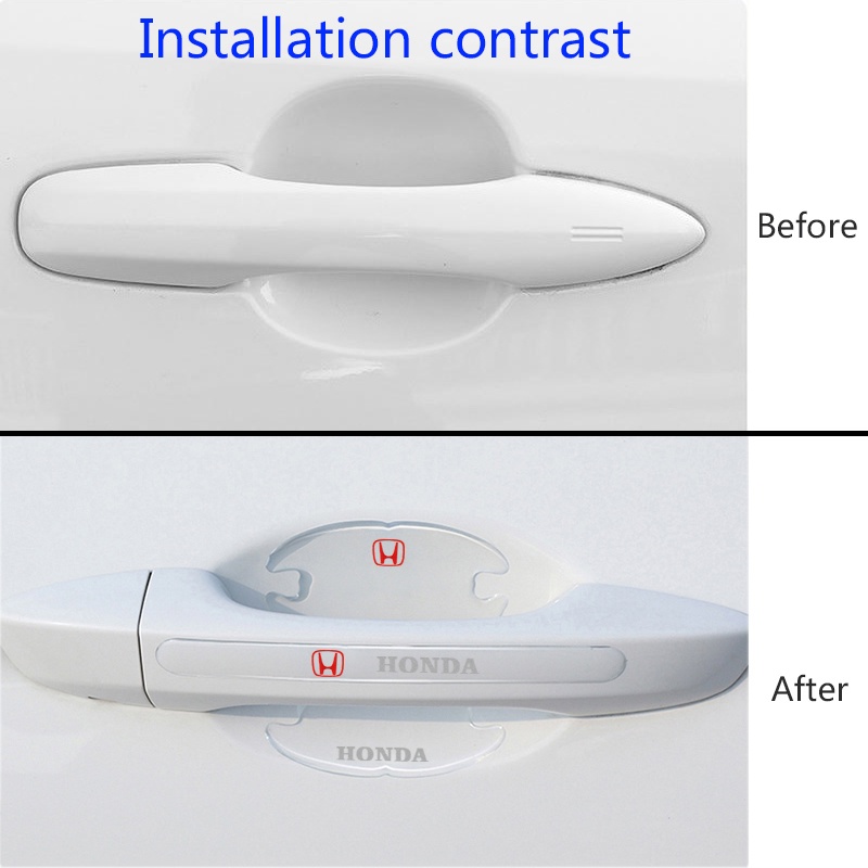 Miếng dán tay nắm cửa xe hơi trong suốt chống va chạm cho Honda