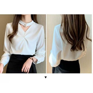 (Hàng oder) Áo sơ mi cổ choker.