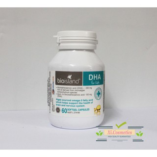 Viên uống BioIsland DHA for kids 60 viên bổ sung Dầu Cá Bio Island Bổ Sung DHA Cho Trẻ