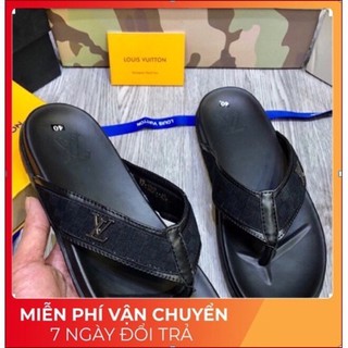 Dép tông lv nam xỏ ngón quai dù đế đúc cao su chống trơn trượt hàng Fullbox.