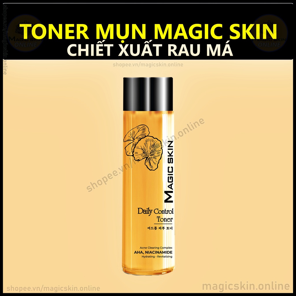 Nước hoa hồng Magic Skin DÀNH CHO DA MỤN | Toner rau má Magic Skin
