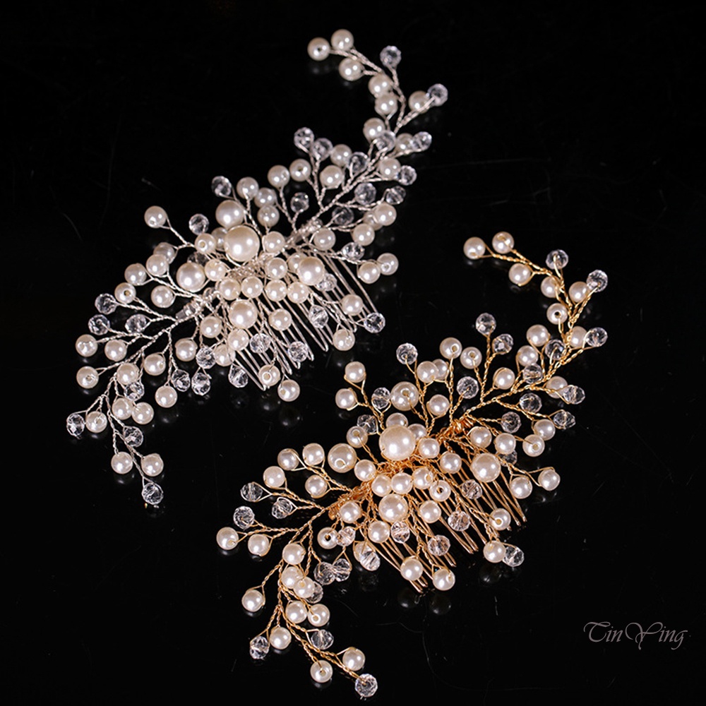 GETNOIVAS Trâm Cài Tóc Đính Ngọc Trai Cổ Điển Thời Trang Cho Nữ