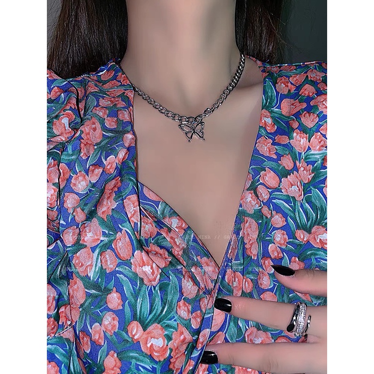 Dây chuyền kim loại mặt Butterfly dạng xích dành cho nữ cá tính