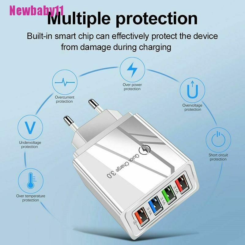 Củ Sạc Newbaby11 4 Cổng usb 3.0 Sạc Nhanh