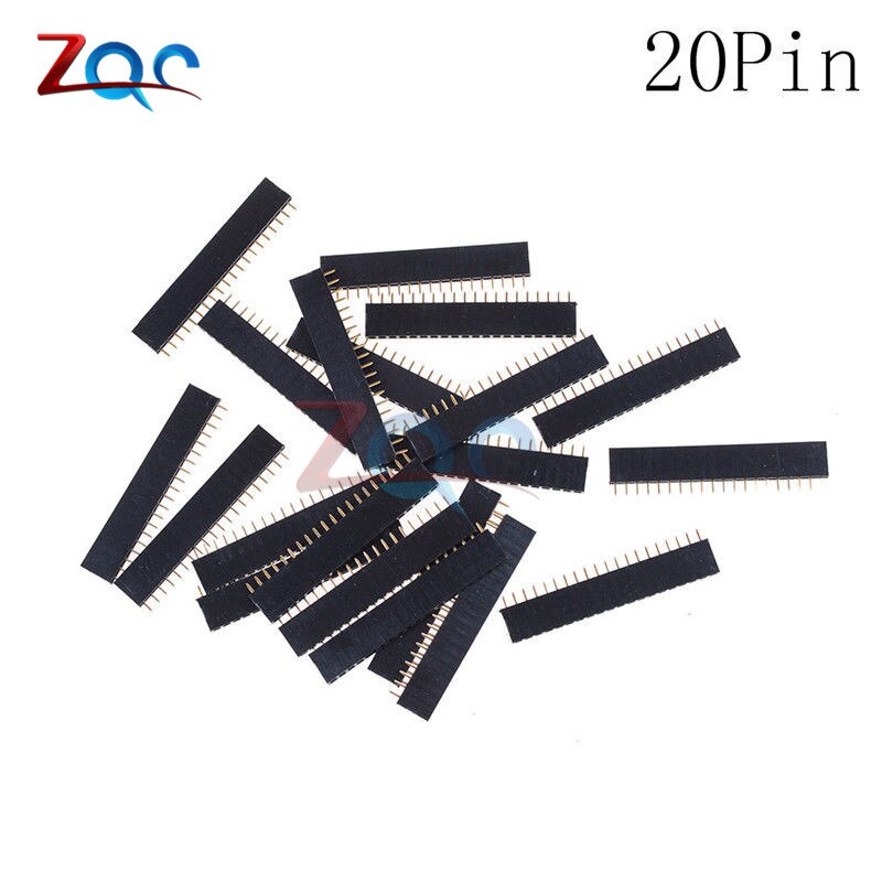Bộ 10 Đầu Nối Thẳng 2.54mm PCB Lỗ Cái 2 / 3 / 4 / 5 / 6 / 8 / 10 / 12 / 14 / 15 / 16 / 20 / 40Pin