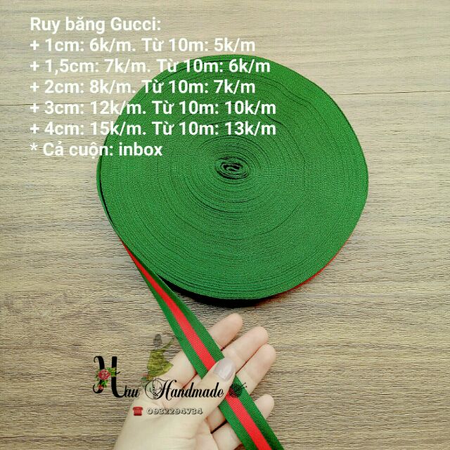 Ruy băng gucci trơn