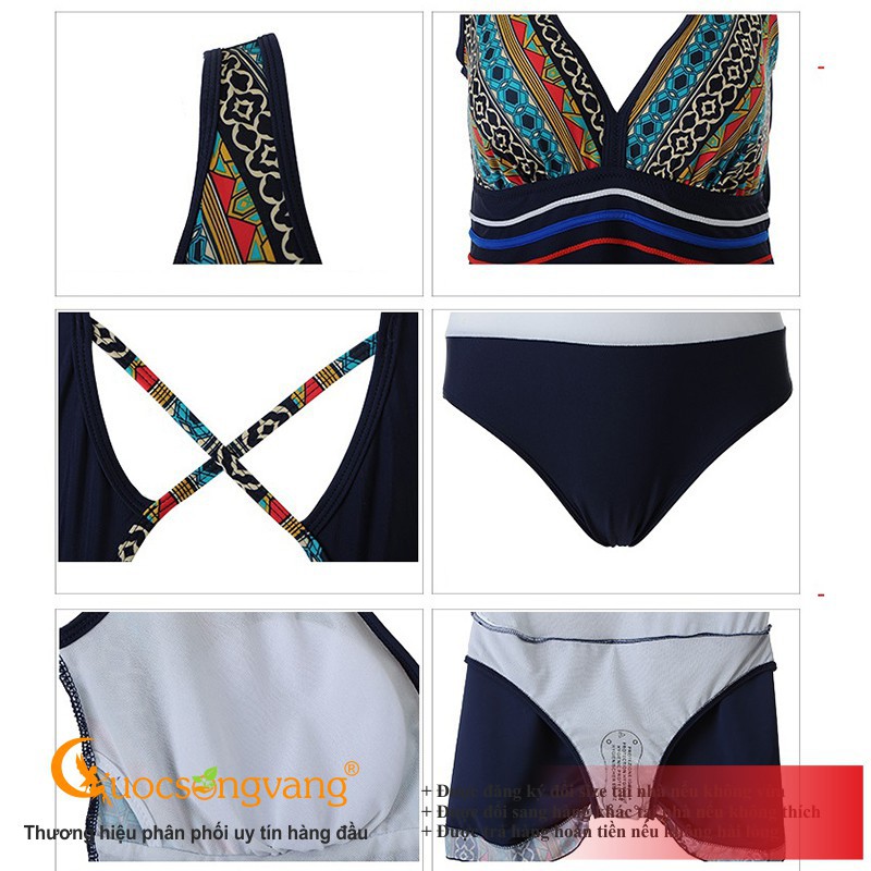 Váy đầm bơi liền thân váy đi biển liền quần bigsize màu họa tiết GLSWIM024 - Hàng nhập khẩu | BigBuy360 - bigbuy360.vn