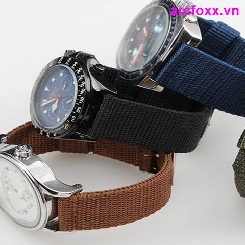 Dây Đeo Đồng Hồ Cơ Chất Liệu Canvas Nylon Phù Hợp Cho Nam 18 20 21 22mm