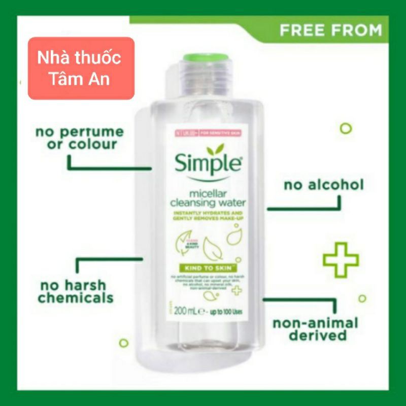 Nước tẩy trang Simple Anh Quốc