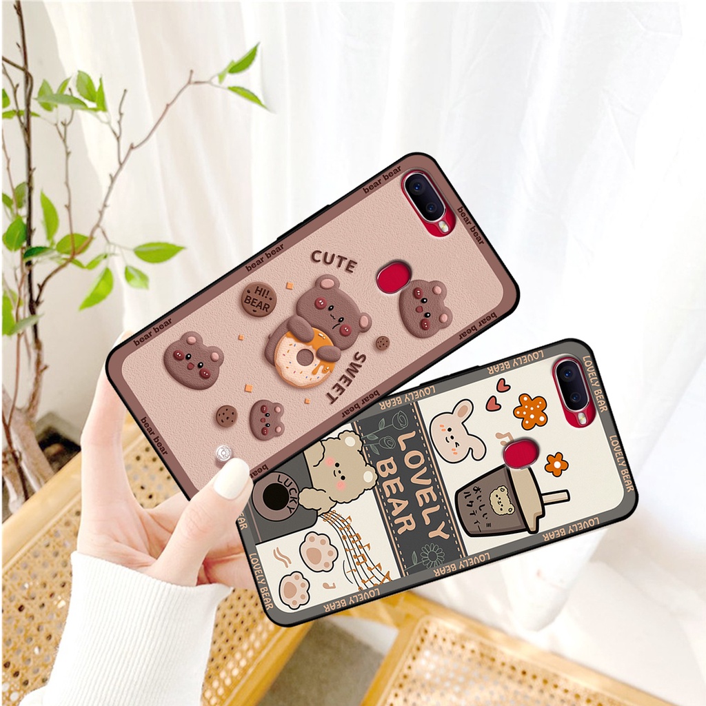 Ốp lưng Oppo A5s - Oppo A7 - Oppo F9 - Oppo A12 in hình gấu bear dễ thương, bền đẹp