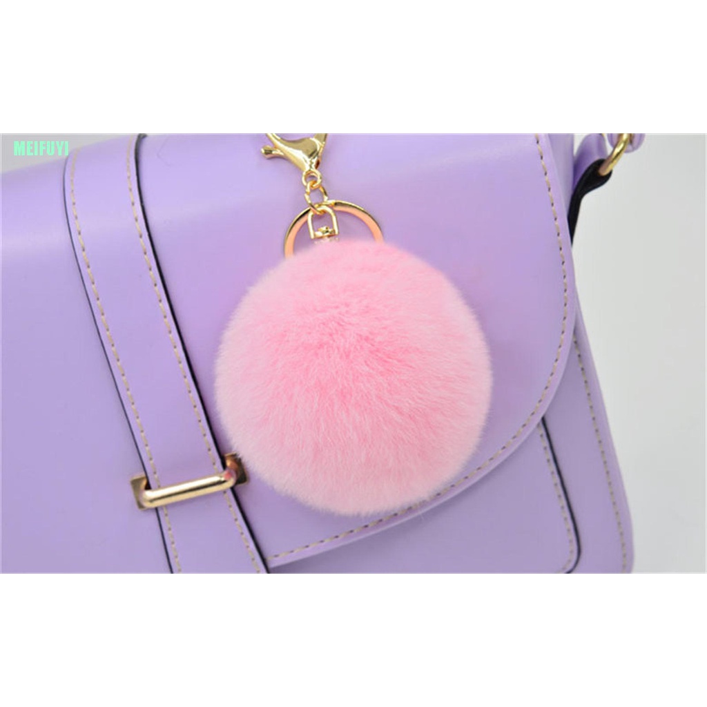 Móc khóa cục bông nhiều màu sắc đáng yêu