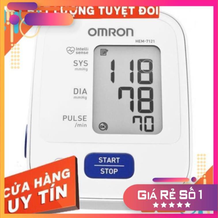 - BẢO HÀNH CHÍNH HÃNG 5 NĂM - Máy đo huyết áp bắp tay Omron HEM-7121
