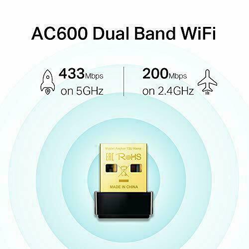 USB Thu Sóng Wifi Tplink T2U Nano Băng Tần Kép Chuẩn AC Archer AC600 Thu Wifi Không Dây Cho Máy Tính Pc Laptop