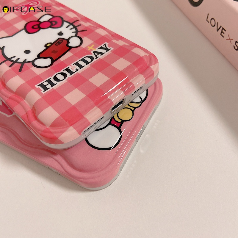 Ốp Điện Thoại In Hình Mèo Hello Kitty Thắt Nơ Cho iPhone 13 12 12 11 Pro Max XS Max XR X