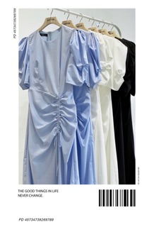 ĐẦM DÀI TAY BỒNG - LINEN DRESS