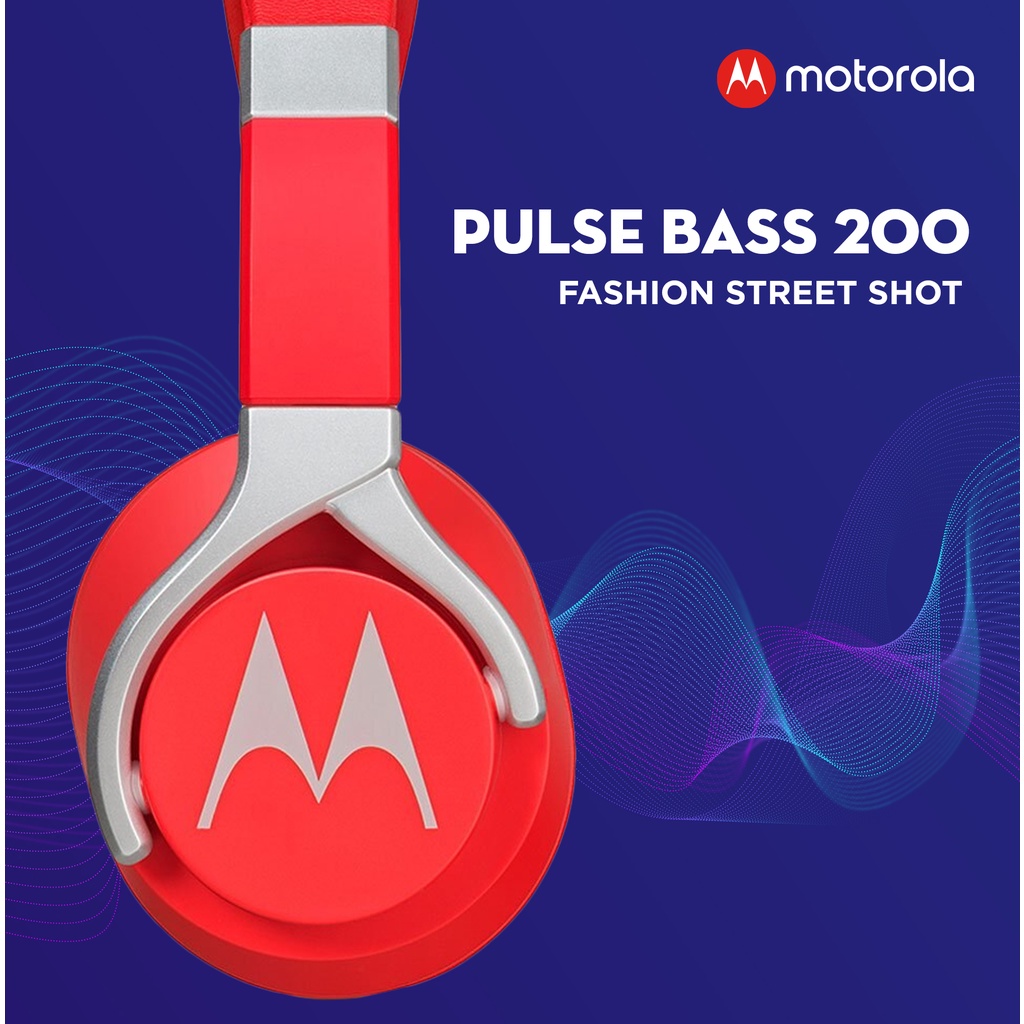 Tai nghe chụp tai có dây Motorola Pulse Bass 200 Wired Single - có mic đi kèm - siêu bass