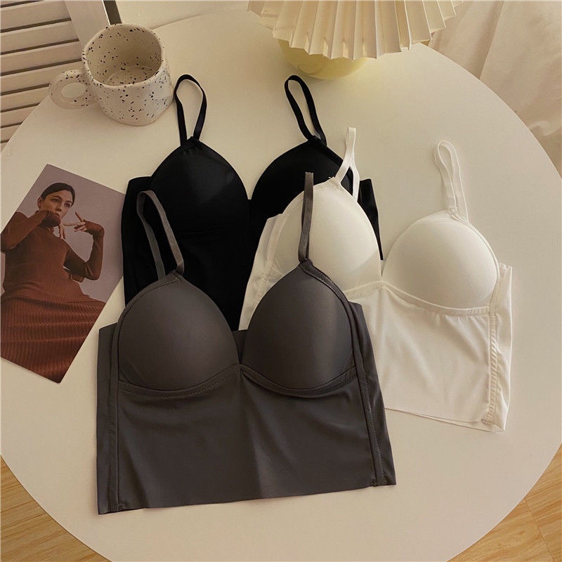 Áo Ống Bằng Lụa Mát Thiết Kế Dây Đan Lưng Thời Trang Mùa Hè Cho Nữ