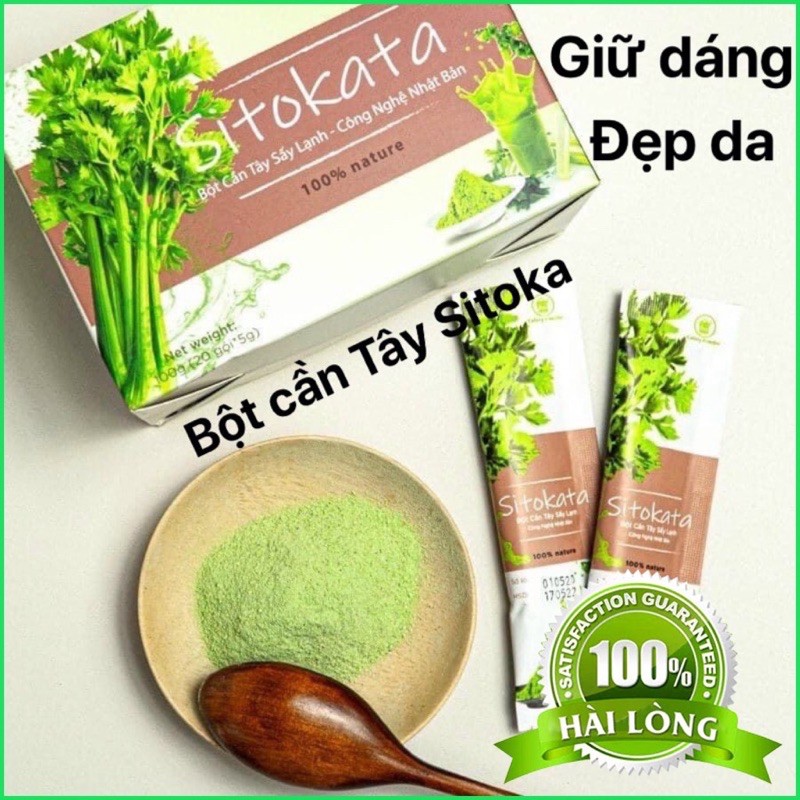 Chính Hãng Bột cần tây Sitokata Hộp 20 Gói (100gr)