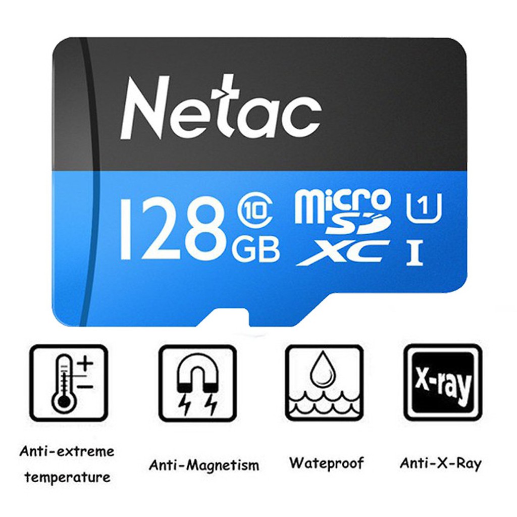 Thẻ nhớ Netac 128Gb Class 10 chuyên camera - Hàng chính hãng