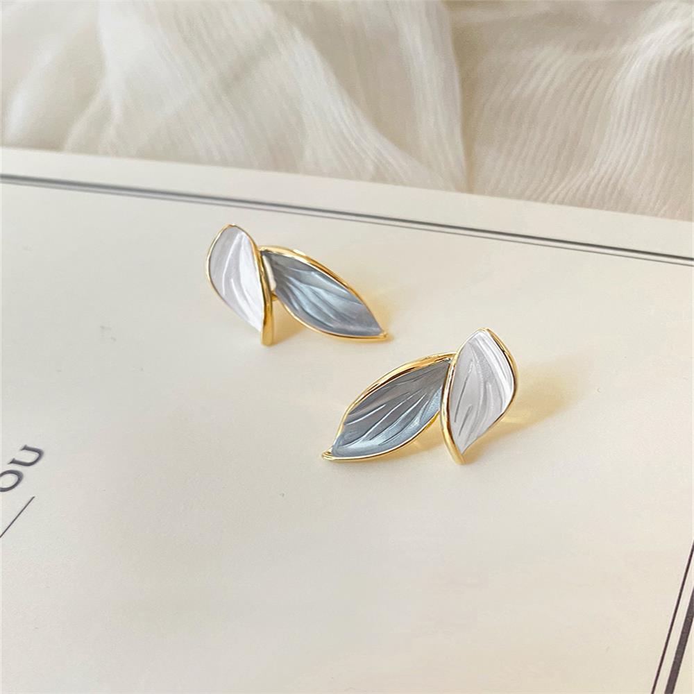 Bông Tai Hình Chiếc Lá Ba Chiều Đơn Giản Sáng Tạo Thời Trang Mùa Hè Cho Nữ