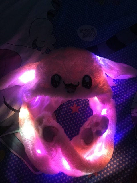 (có sẵn) Mũ tai thỏ có đèn led xinh xắn