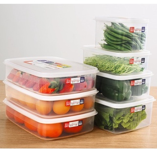 Hộp đựng thực phẩm 2L, 2L6, 3L nắp dẻo Nakaya hàng Nhật, Hộp nhựa đựng trong tủ đông size to