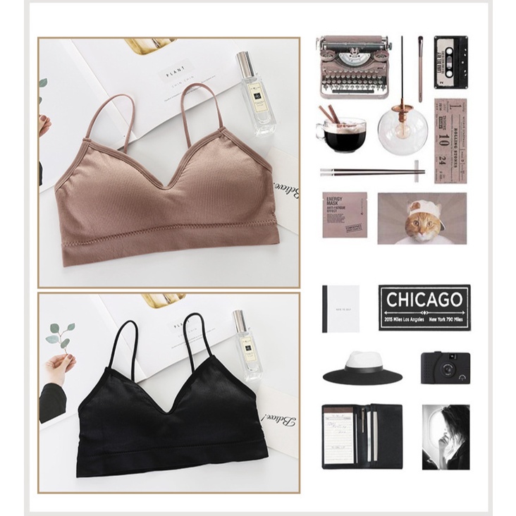 Bộ đồ lót nữ Áo Lót Thể Thao Không Đường May Có Đệm Mút Đệm Ngực Nhỏ Dễ Thương Gợi Cảm Phong Cách Nhật Bản Dành Cho Nữ