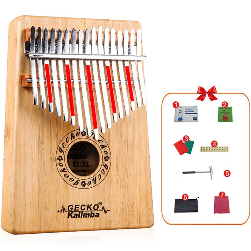 [Rẻ Vô Địch] Đàn Kalimba Gecko K17BA 17 Phím Gỗ Trúc (Cam Kết 100% Chính Hãng Nhập Khẩu Bởi Nắng Khuya Music)