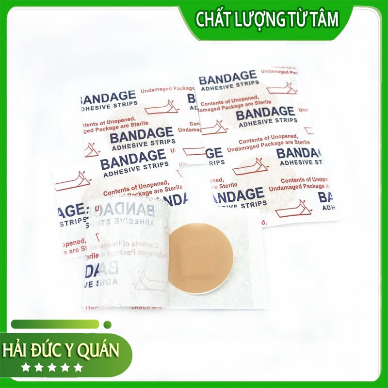 COMBO 100 miếng dán cấy chỉ tròn BANDAGE- An toàn - Tiện lợi - Dễ sử dụng