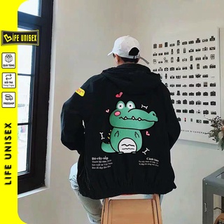 Áo khoác dù CÁ SẤU XANH nam nữ form rộng Unisex ulzzang 2 lớp Chống Nắng Siêu Hot Jacket Bomber - Life Unisex