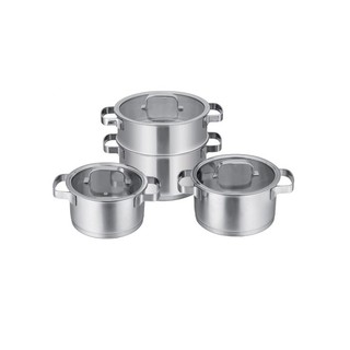 Bộ nồi 3 chiếc kèm xửng hấp rapido rk182024s-1