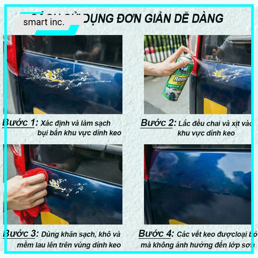 Bình Xịt Tẩy Keo Dán Băng Dính 3m Chuyên Dụng Sticker Remover Chai Dung Dịch Rửa Sạch Vết Keo Decal Nhựa Đường