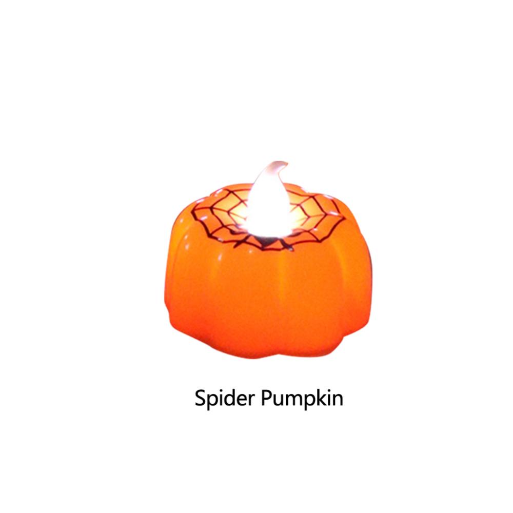 Đèn LED Hình Nến Bí Ngô Trang Trí Halloween F4P4
