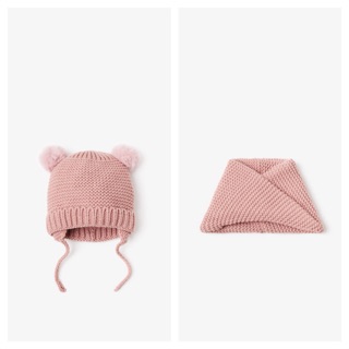 Set mũ len và khăn cho bé sz 1-5y