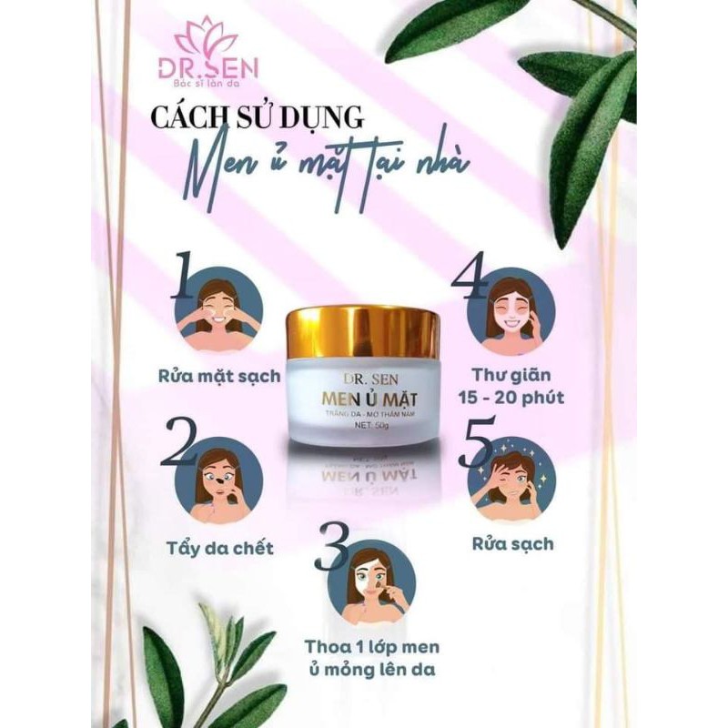 Men Ủ Mặt Trắng Da - Mờ Thâm Nám Dr.sen Sen Spa