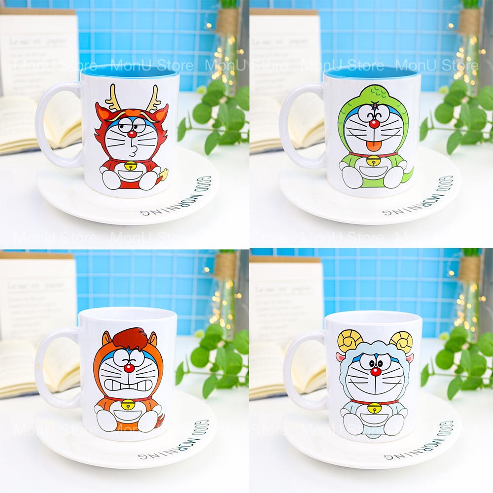 Ly sứ 12 con giáp hình DORAEMON DOREMON dễ thương cute MON0193