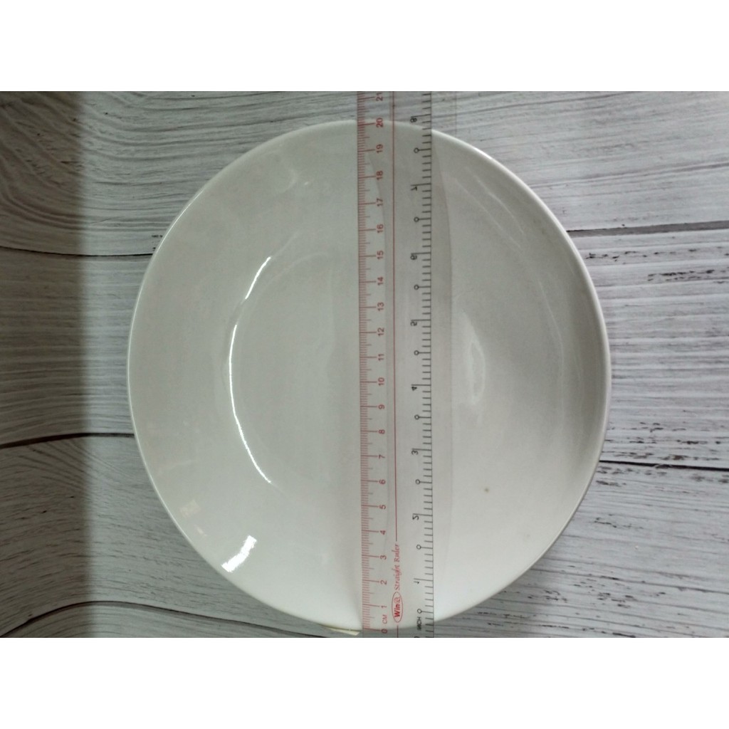Dĩa sứ trắng 20cm
