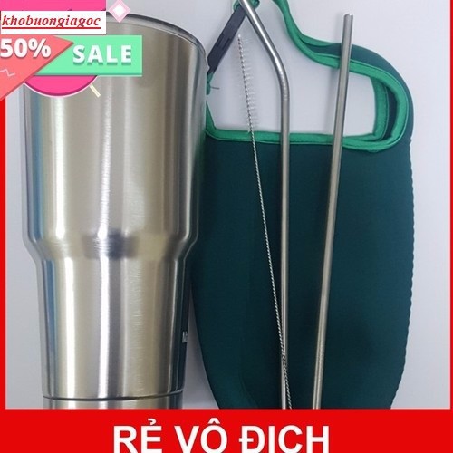 Cốc Giữ Nhiệt STARBUCKS Thái Lan 900ml Chống Trào Tiện Lợi + Tặng Kèm Full Bộ Phụ Kiện Ống Hút Tái Sử Dụng Và Túi Đựng