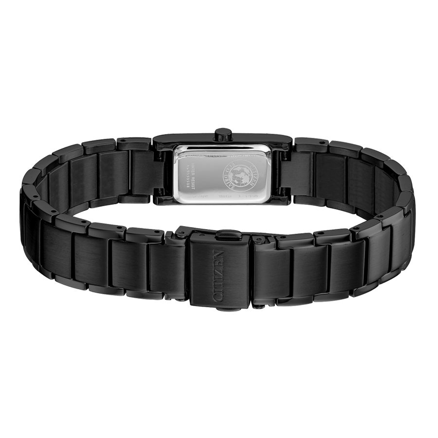 Đồng Hồ Nữ Citizen Đính Kim Cương Dây Thép Không Gỉ EG7055-51E - Mặt Đen