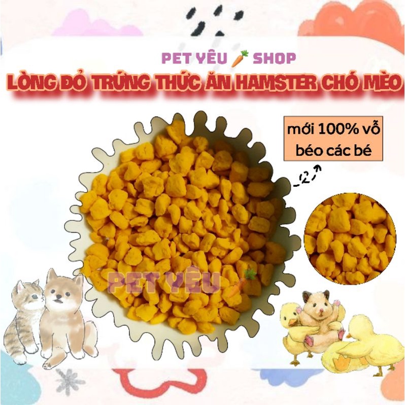 Lòng đỏ trứng gà sấy khô ✌Mới✌❤Rẻ❤ siêu thơm thức ăn hamster ,chó,mèo ❤