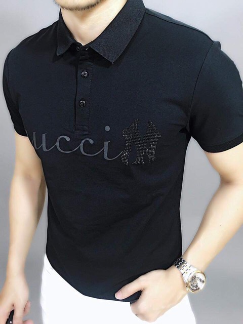 Áo thun cổ trụ thêu logo cao cấp(chất liệu cotton 100%) | BigBuy360 - bigbuy360.vn