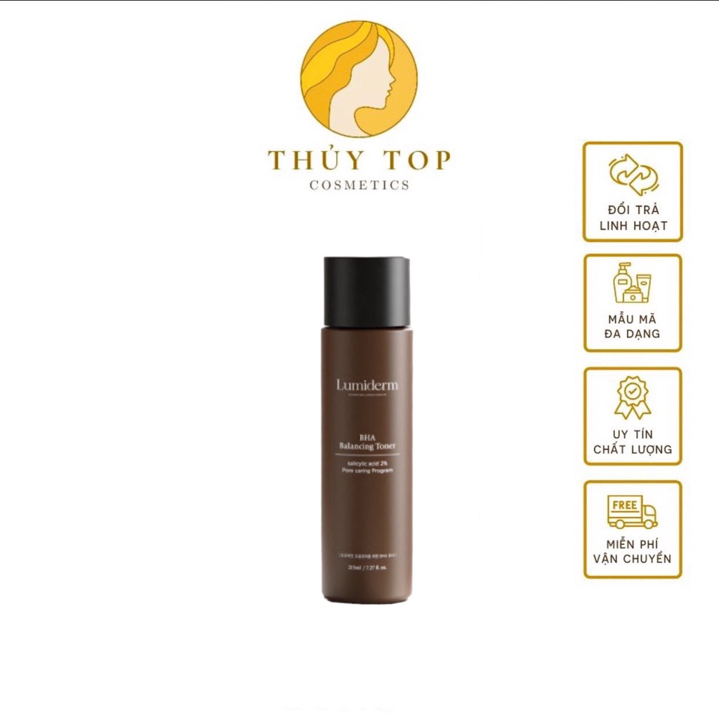 Toner Bha 2% Lumiderm Làm Sạch Sâu Da,Giarm Mụn