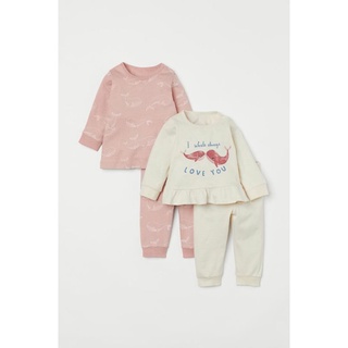 Set 2 bộ cotton bé gái Hm auth