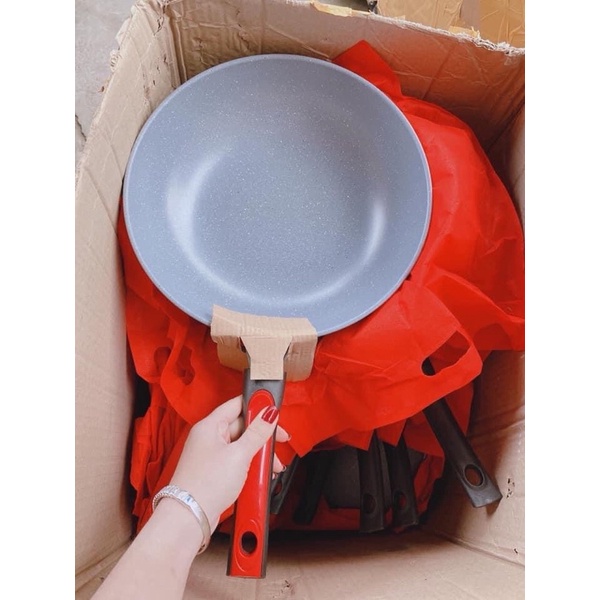 Chảo Đá Sâu Lồng,32cm,Siêu Bền,Nấu Được Mọi Loại Bếp