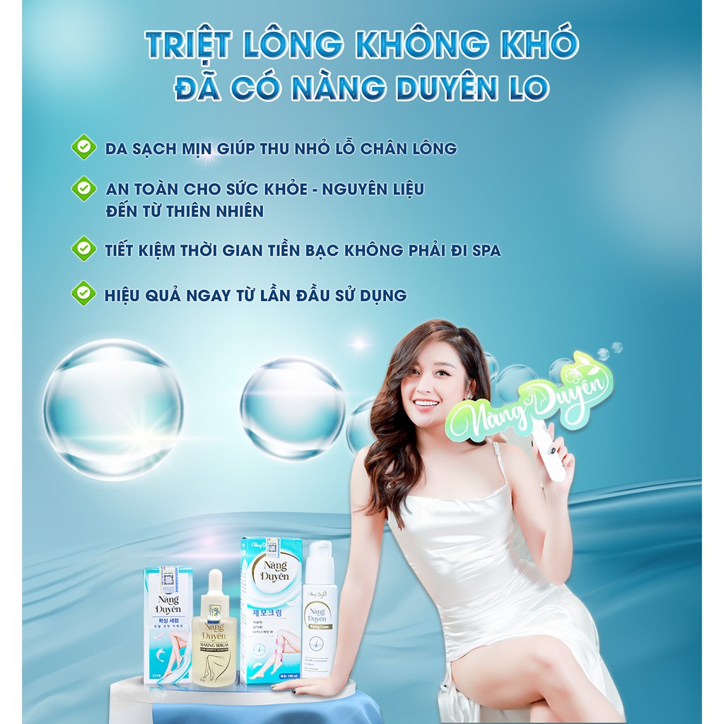 Serum hỗ trợ triệt lông Nàng Duyên, Giúp lông mọc thưa và ít hơn, mềm mịn cấp ẩm cho da - Beauty Cosmetics Shop
