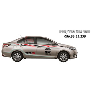 Tem dán sườn xe vios