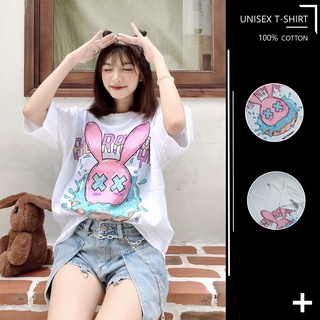 Áo thun unisex bad rabbit thỏ hồng t-shirt tee nam nữ oversize phông tay lỡ form rộng 100 cotton