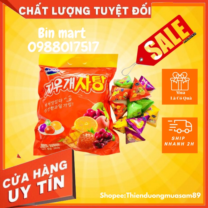 Combor 3 gói Kẹo dẻo trái cây Adorable Hàn Quốc
