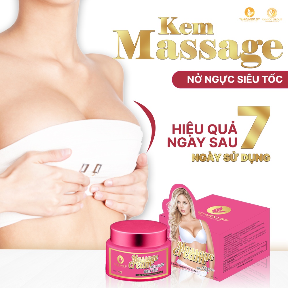 Kem nở ngực Massage Scream Thảo Mộc 37 Chính Hãng giúp săn chắc, cải thiện vòng 1 | BigBuy360 - bigbuy360.vn