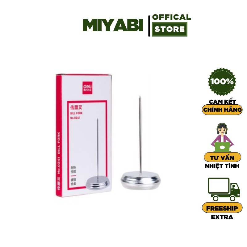 Cây cắm hóa đơn order inox Deli